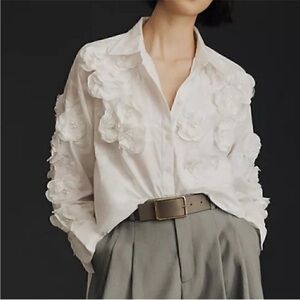 Elegant White Floral Women's Maeve Blouse